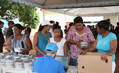 Boa Vista - Acampamento de refugiados venezuelanos montado pelo Exército Brasileiro e a Agência das Nações Unidas para Refugiados (Antonio Cruz/Agência Brasil)