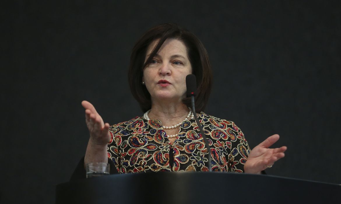 A procuradora-geral da República, Raquel Dodge, fala durante o VI Seminário de Planejamento Estratégico Sustentável do Poder Judiciário.