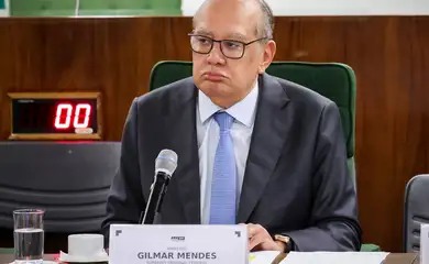 Brasília (DF), 02.08.2024 - Ministro Gilmar Mendes durante primeira reunião da comissão especial de conciliação para tratar das ações que envolvem o marco temporal para demarcação de terras indígenas. Foto: Gustavo Moreno/STF