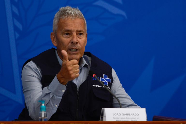 O secretário - executivo do Ministério da Saúde, João Gabbardo dos Reis, durante a divulgação do boletim técnico do Ministério da Saúde e a atualização das ações de enfrentamento ao Coronavírus.