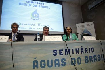 Ministro do Meio Ambiente, Sarney Filho, durante seminário 20 anos da Lei das Águas