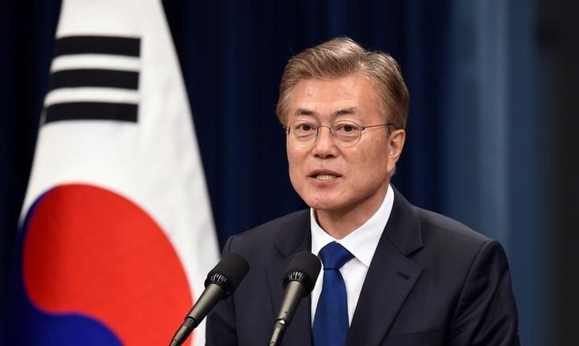 Foto: Jung Yeon-Je/Reuters Presidente da Coreia do Sul, Moon Jae-In