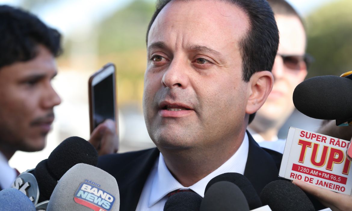 Brasília - Entrevista coletiva com o líder do governo na Câmara, deputado Andre Moura, após reunião de Temer com líderes da base aliada  (Valter Campanato/Agência Brasil)