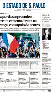 Capa do Jornal O Estado de S. Paulo Edição 2024-07-08