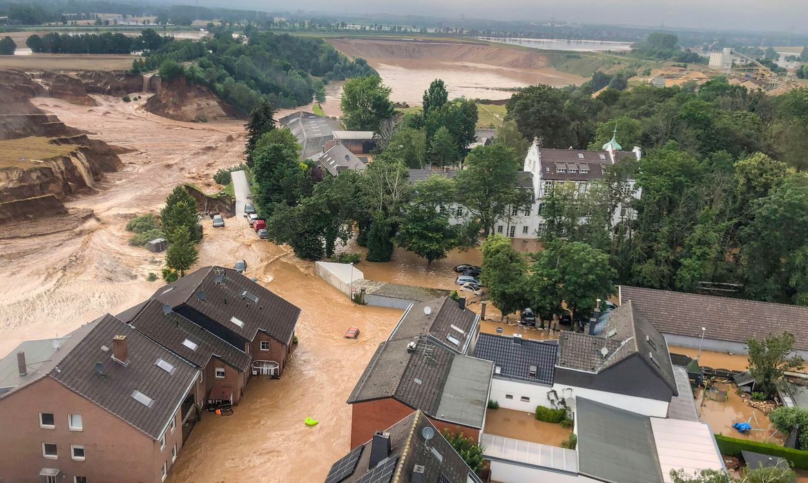 Enchente em Erftstadt-Blessem, na Alemanha