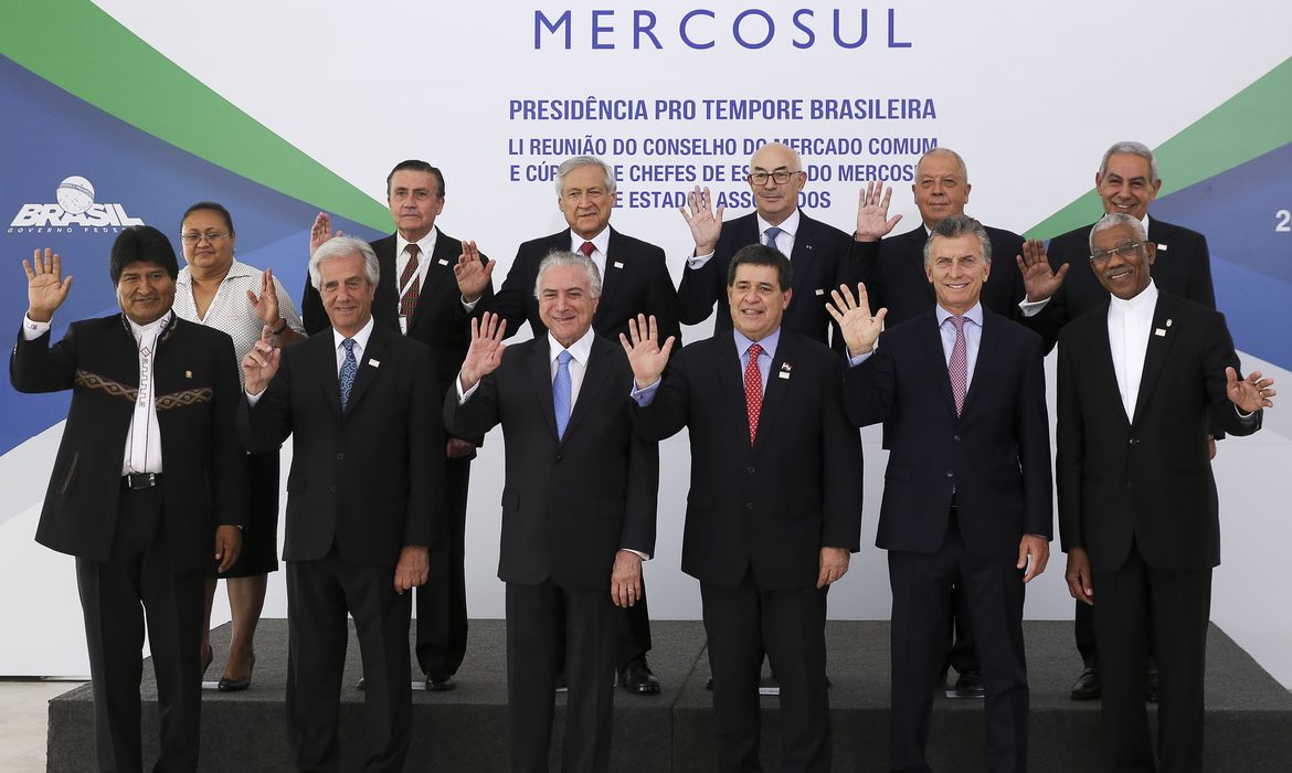 Brasília - Foto oficial da 51ª Cúpula de Chefes de Estado do Mercosul e Estados Associados, no Palácio Itamaraty (Marcelo Camargo/Agência Brasil)
