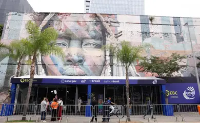 Rio de Janeiro(RJ), 14/11/24 - Espaço da EBC no G20 Social, na região portuária do Rio. Foto: Tânia Rêgo/Agência Brasil