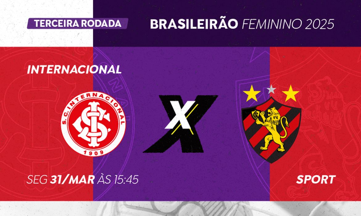 Brasília (DF) 31/03/2025 - TV Brasil exibe na segunda-feira Internacional X Sport pelo Brasileirão Feminino 
Arte EBC