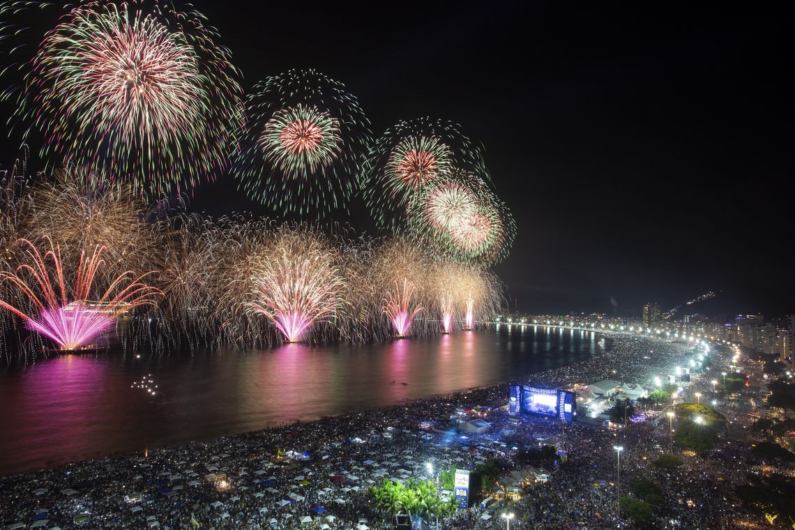 Queima de fogos na praia de Copacabana, Réveillon Rio 2019 