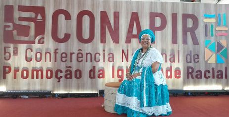 Brasília (DF), 16/09/2025 –A candomblecista Iyá Márcia de Ogum, de Salvador, é delegada na 5ª Conferência Nacional de Promoção da Igualdade Racial (Conapir) de 2025.
Foto: Daniella Almeida/Agência Brasil