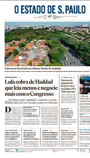 Capa do Jornal O Estado de S. Paulo Edição 2024-04-23