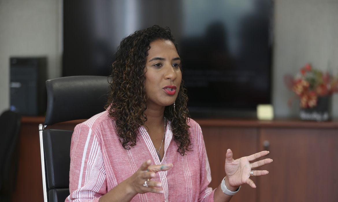 Ministra da Igualdade Racial, Anielle Franco, dá entrevista exclusiva para a EBC
