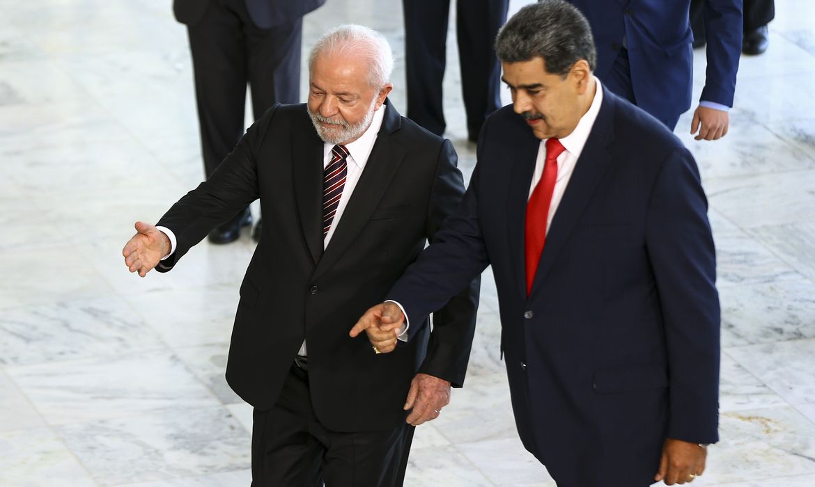 Brasília (DF), 29/05/2023 - O presidente Luiz Inácio Lula da Silva recebe o presidente da Venezuela, Nicolás Maduro, no Palácio do Planalto. Foto: Marcelo Camargo/Agência Brasil