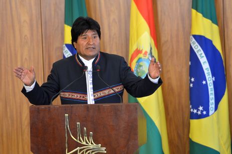 Brasília – O presidente da Bolívia, Evo Morales, durante conferência de imprensa no Palácio do Planalto (Antônio Cruz/Agência Brasil)