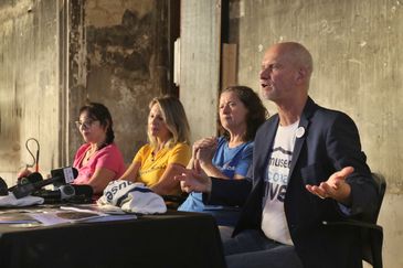 Rio de Janeiro (RJ), 04/13/2023 - The director of the National Museum, Alexander Kellner, speaks during a presentation of the Santa Filomena meteorite, the first piece incorporated into the meteorite collection of the National Museum (UFRJ) after the 2018 fire. Photo : Tânia Rêgo/Agência Brasil