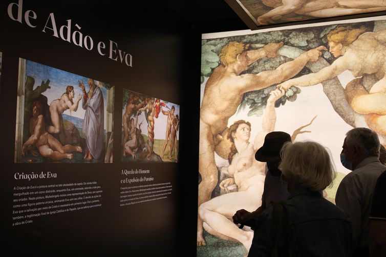 Exposição imersiva Michelangelo: O Mestre da Capela Sistina no MIS Experience -Rovena Rosa/Agência Brasil