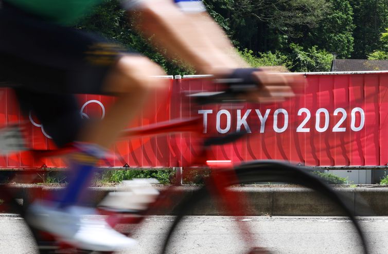 Prova de ciclismo durante a Olimpíada Tóquio 2020