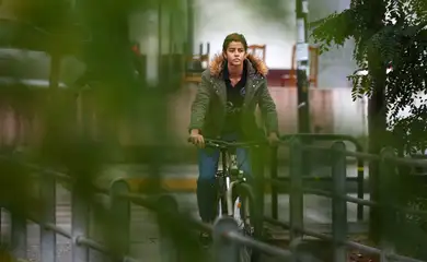 Nayara Ferreira em Tirana
 3/11/2025  -Liga Albanesa de Vôlei - REUTERS/Florion Goga