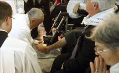 Papa Francisco celebra cerimônia do Lava-Pés (Divulgação/Rádio Vaticano)