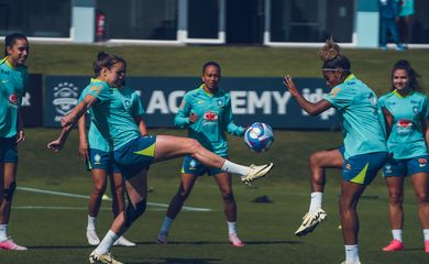 seleção brasileira feminina de futebol entra na reta final da preparação para Paris 2024 na Granja Comary, em 10/07/2024