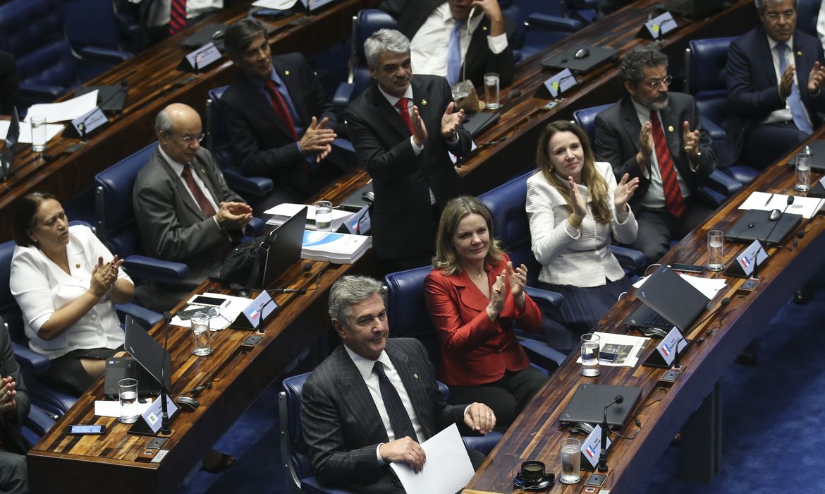 Brasília - Plenário do Senado durante sessão para votar o processo de impeachment da presidenta Dilma Rousseff  (Fabio Rodrigues Pozzebom/Agência Brasil)